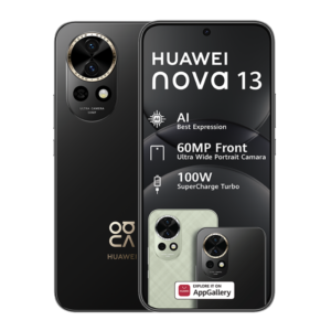 Huawei Nova 13 256GB Black – Sealed (Original Warranty + 3 Year Warranty)