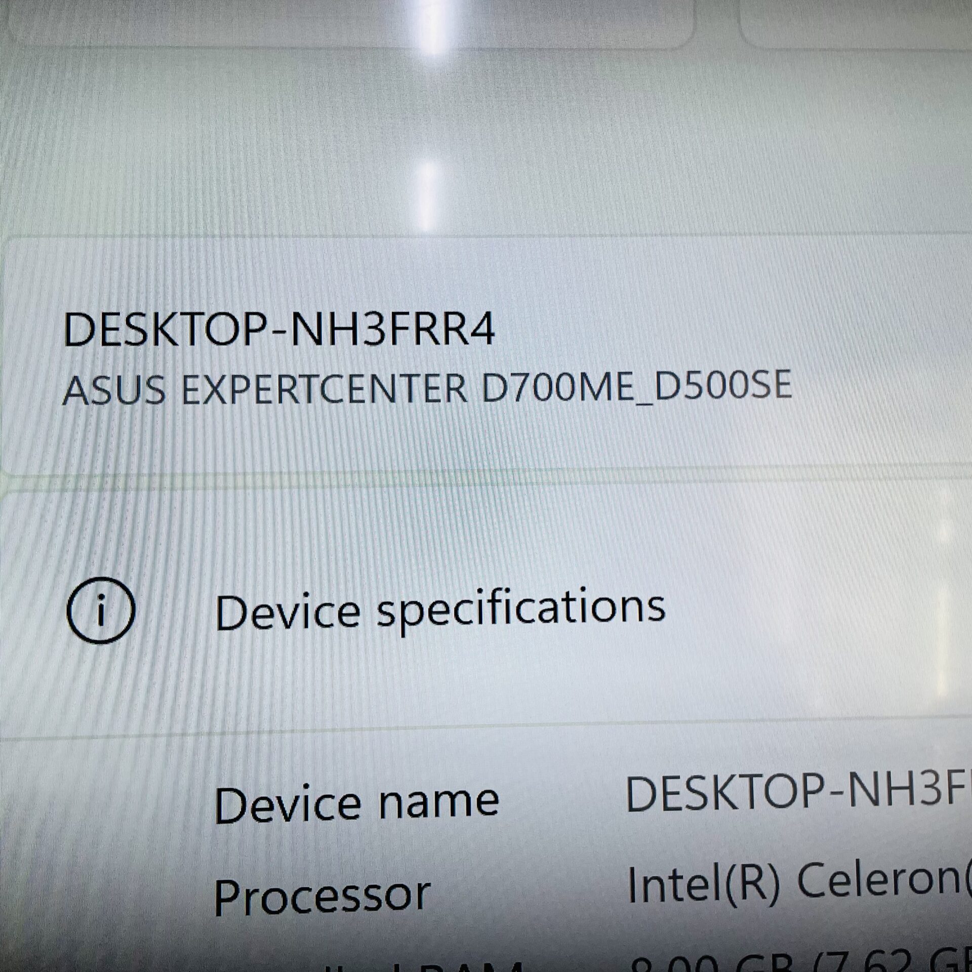 Asus ExpertCenter D5 SFF Desktop PC "Celeron G6900 " 3.40 GHz 8GB RAM 256GB SSD NVMe Black - Image 14