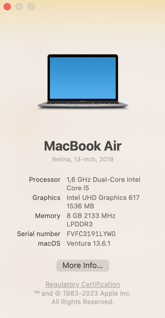 Apple MacBook Air 13-Inch “Core i5” 1.60GHz 8GB RAM 128GB SSD (True Tone, 2019) Space Gray (Grade B) - Image 11