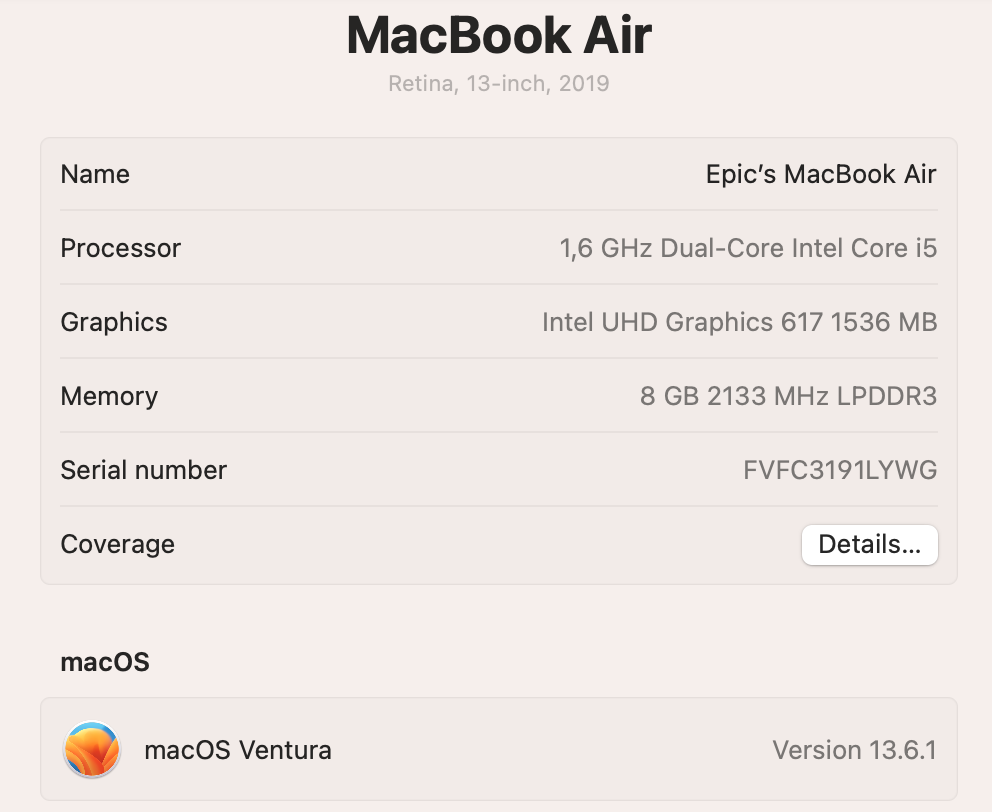 Apple MacBook Air 13-Inch “Core i5” 1.60GHz 8GB RAM 128GB SSD (True Tone, 2019) Space Gray (Grade B) - Image 13