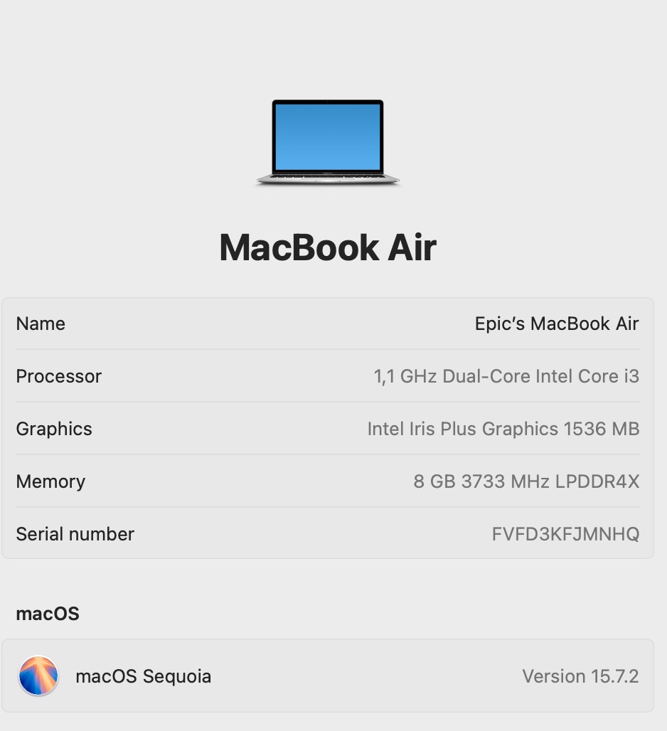 Apple MacBook Air 13-Inch “Core i3” 1.1GHz (Retina, 2020) 8GB RAM 256GB SSD Silver (Grade B) - Image 12