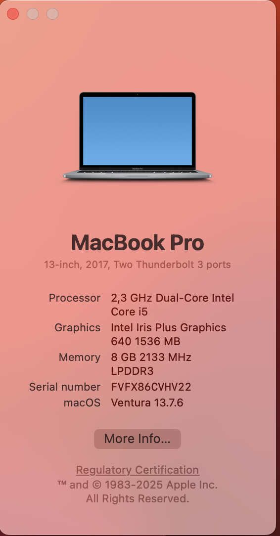 Apple Macbook Pro 13-inch “Core i5″ 2.3 GHz (Mid-2017) 8GB RAM 128GB SSD Space Gray – Cracked LCD Panel - Image 11