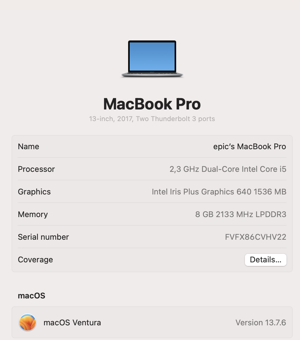 Apple Macbook Pro 13-inch “Core i5″ 2.3 GHz (Mid-2017) 8GB RAM 128GB SSD Space Gray – Cracked LCD Panel - Image 12